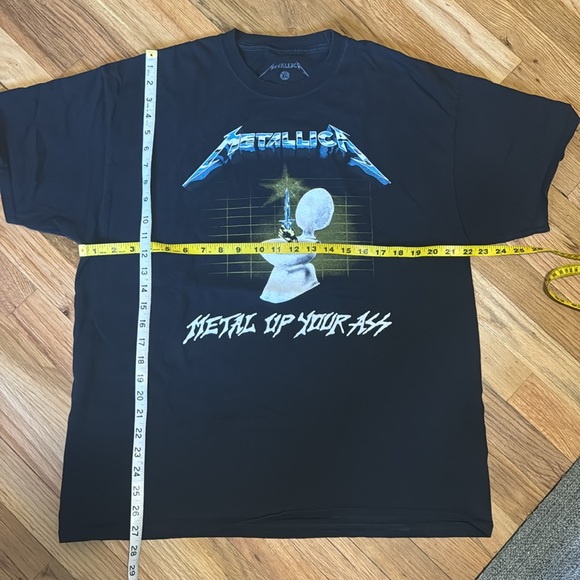 METALLICA Retro Metal Up Your A Band Shirt Reissue Tee 80s 90s GLOWS!! - Picture 3 of 8